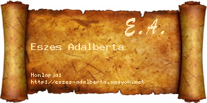 Eszes Adalberta névjegykártya
